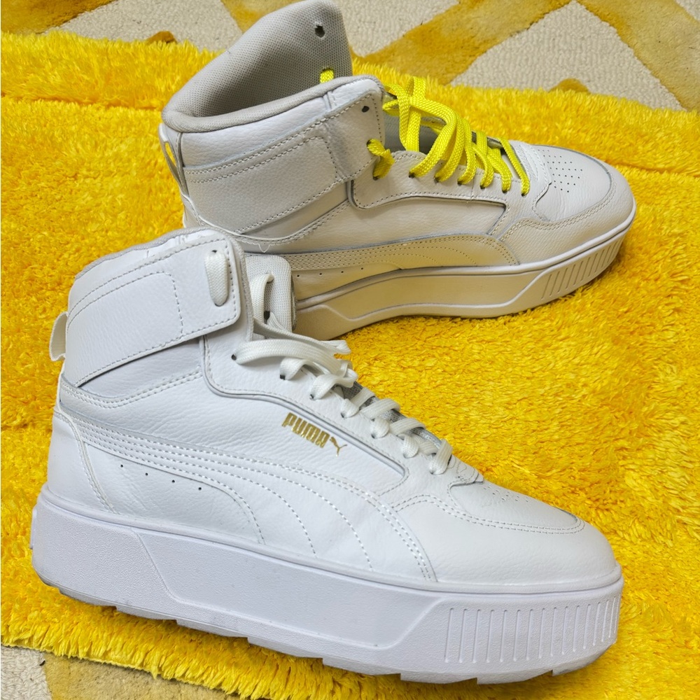 Puma White High-Tops platform sneaker